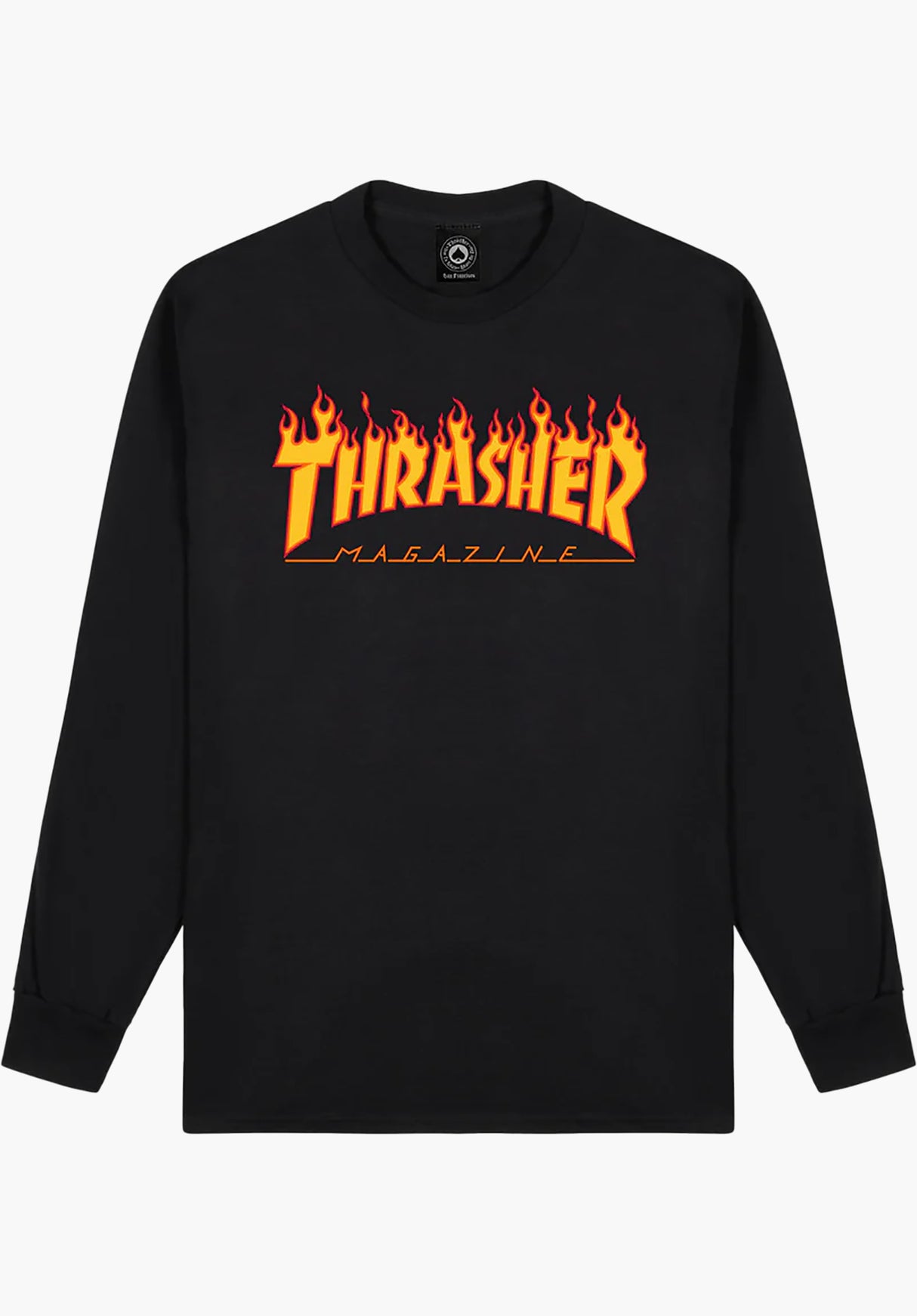 Flame L/S black Vorderansicht