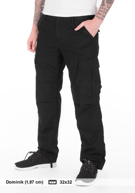 Regular Cargo Pant black-rinsed Vorderansicht