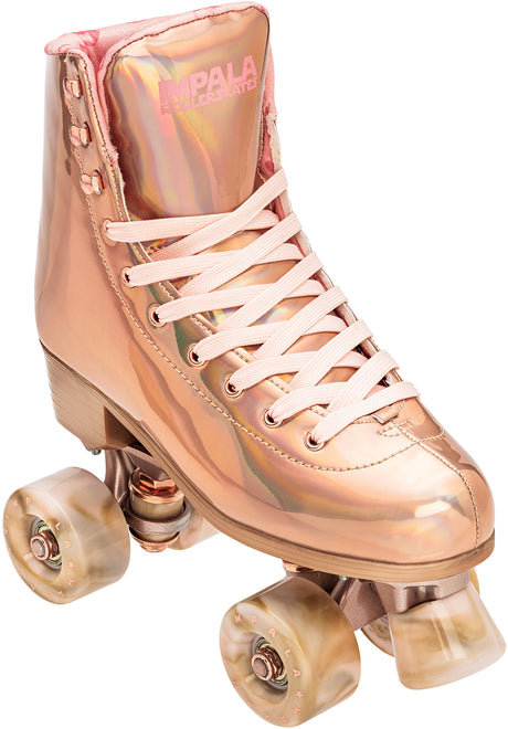 Quad Rollschuhe / Rollerskates marawa-rosegold Rückenansicht