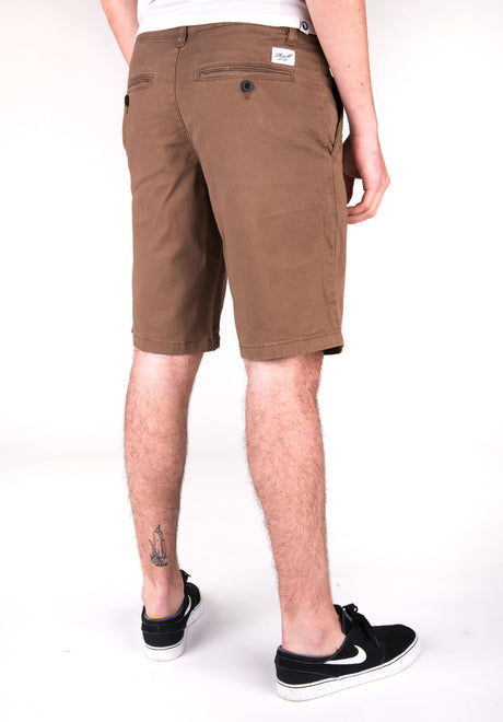 Flex Grip Chino Short brown Rückenansicht