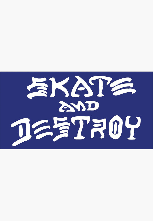Skate and Destroy Medium Sticker blue Vorderansicht