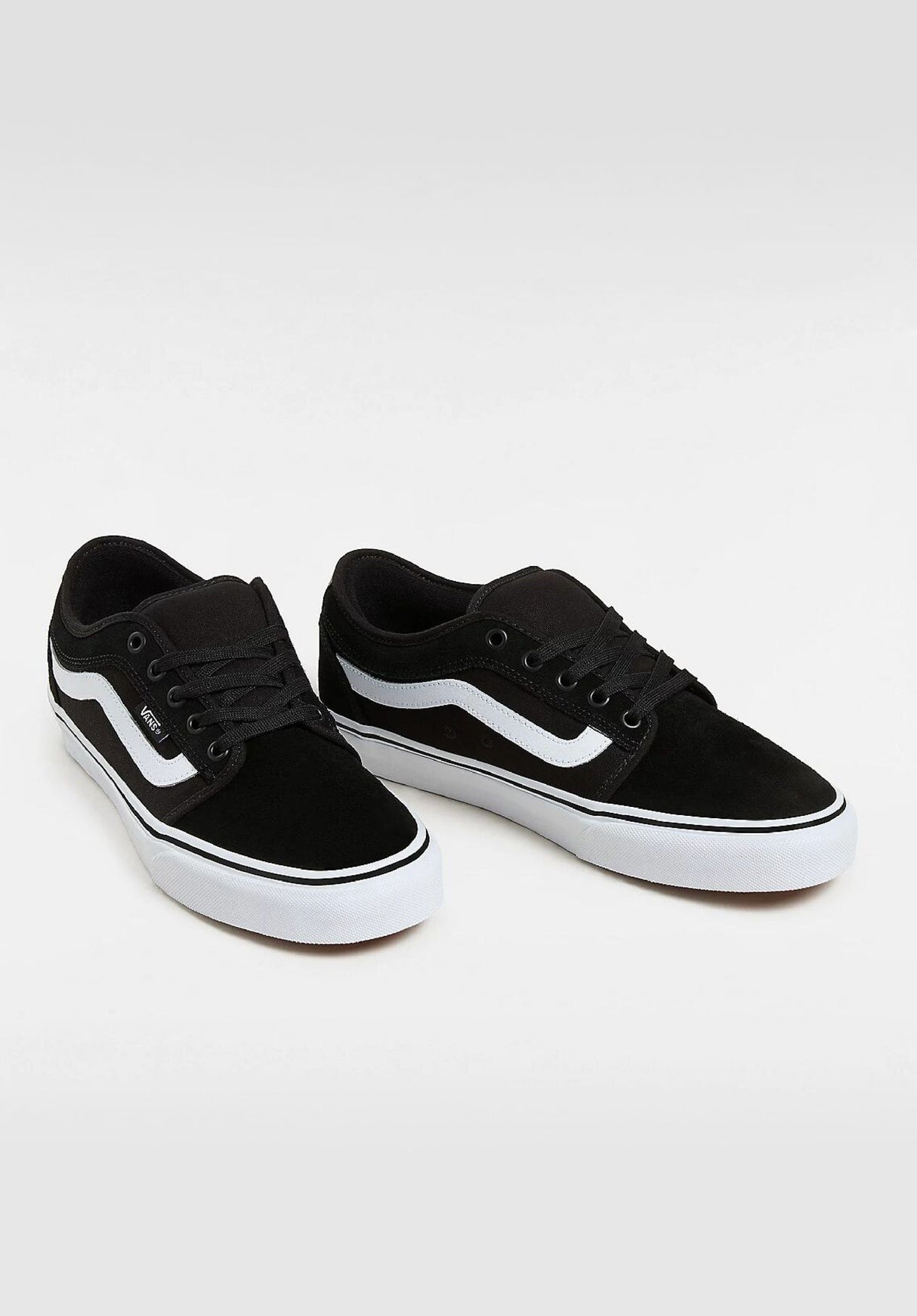 Skate Chukka Low Sidestripe black-white Rueckenansicht