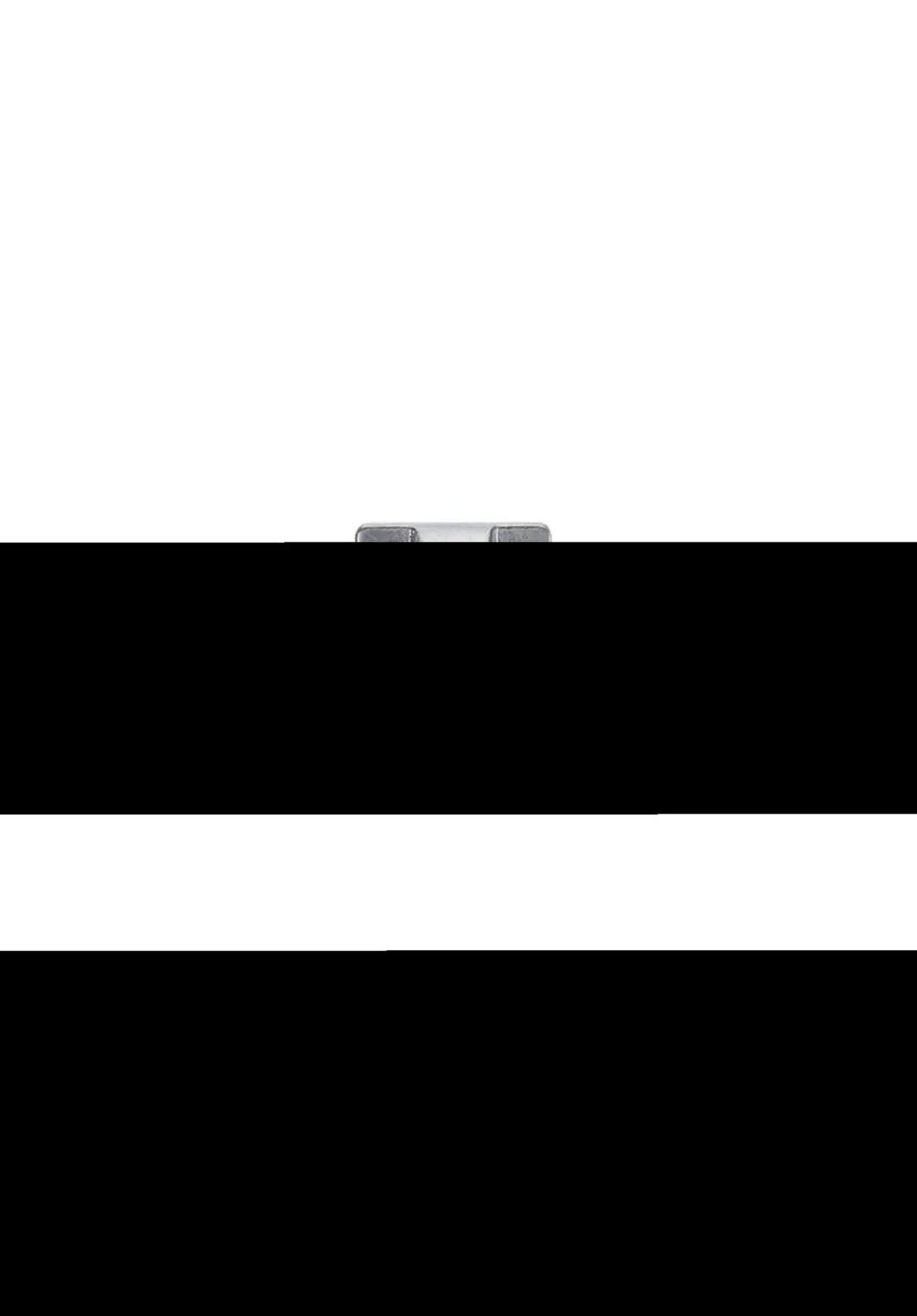 ST1 Hollow polished 8" silver Closeup2