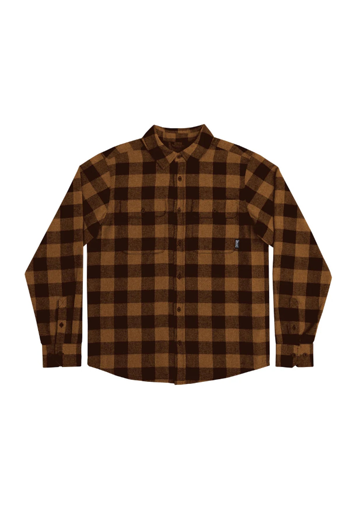 Web flannel black-brown Rueckenansicht