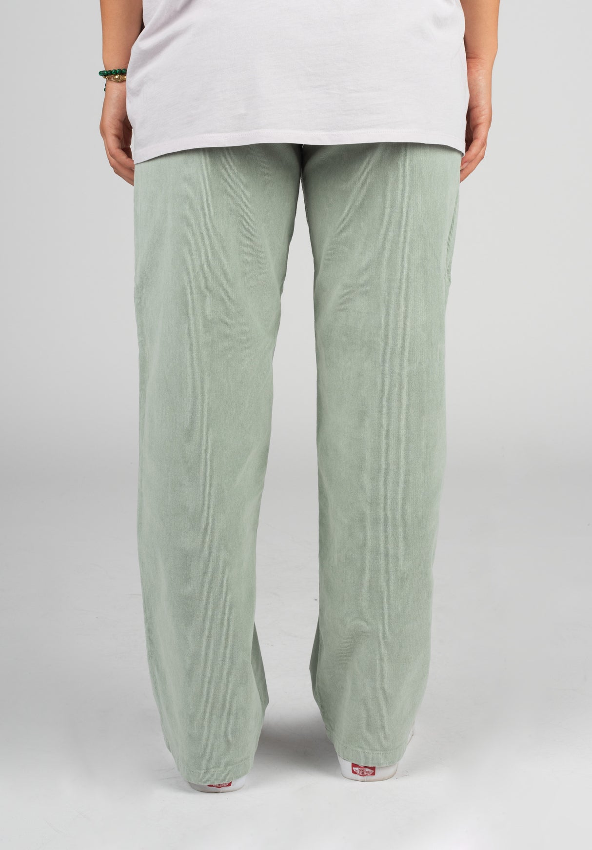 Women Kim babycord-grey-mint Rueckenansicht