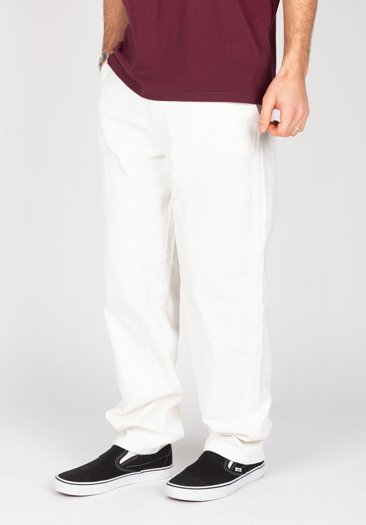 Madison Double Knee Denim white Rückenansicht