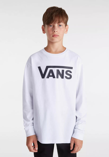 Vans By Vans Classic Boys T-shirt manches longues white-black – Vue de face