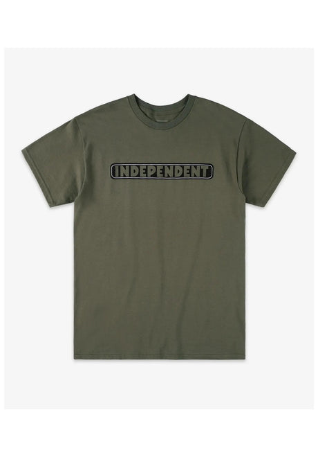 Independent Bar Logo heavyweight T-Shirt military-green – Front view