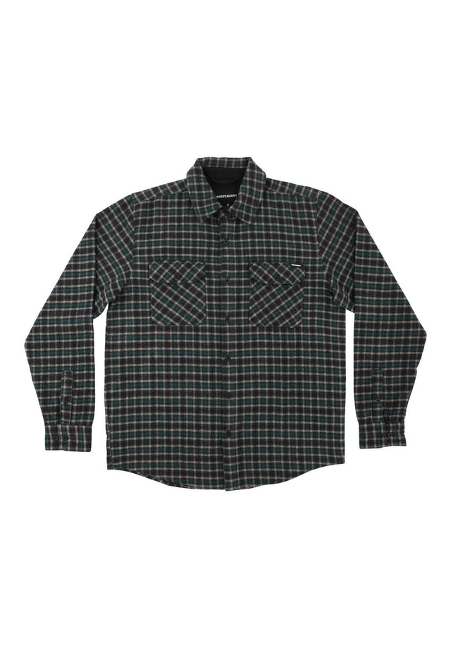 Belmont Flannel Top teal-black-grey Vorderansicht