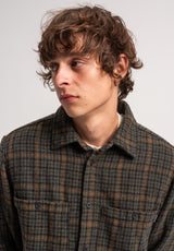 TITUS Willy Camicia a maniche lunghe navy-green checked – Vista di dettaglio 1