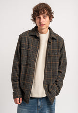 TITUS Willy Camicia a maniche lunghe navy-green checked – Vista posteriore