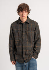 TITUS Willy Camicia a maniche lunghe navy-green checked – Vista frontale