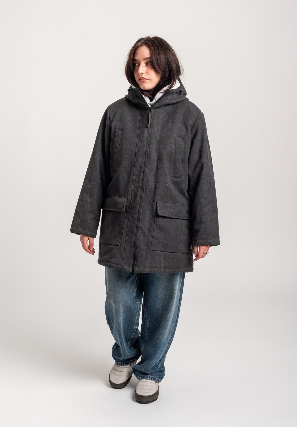 TITUS Baton Winterjakke blackwashed – Set oppefra