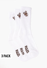 Rules Lobster 3 Pack Calze white – Vista frontale