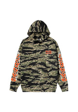 Loser-Machine Flamethrower Sweat à capuche tiger-camo – Vue de dos