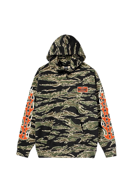 Loser-Machine Flamethrower Hoodie tiger-camo – Back view