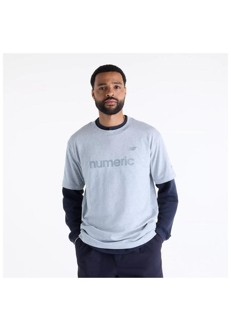 New Balance Numeric Numeric Cotton T-shirt athleticgrey – Vooraanzicht