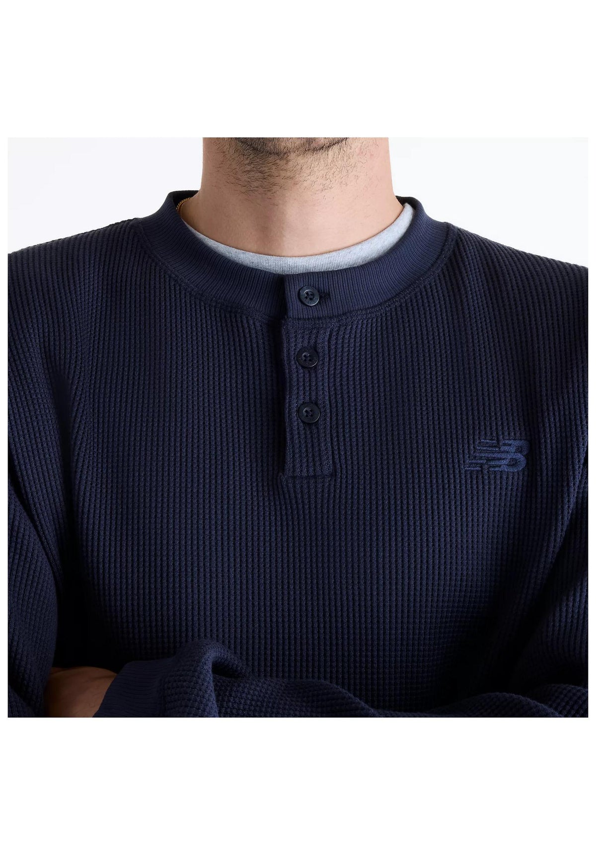 New Balance Numeric Waffle Knit Longsleeve night – Detail view 1
