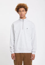 Volcom Single Stone Quarter Zip Sweatshirt boneheather – Set forfra