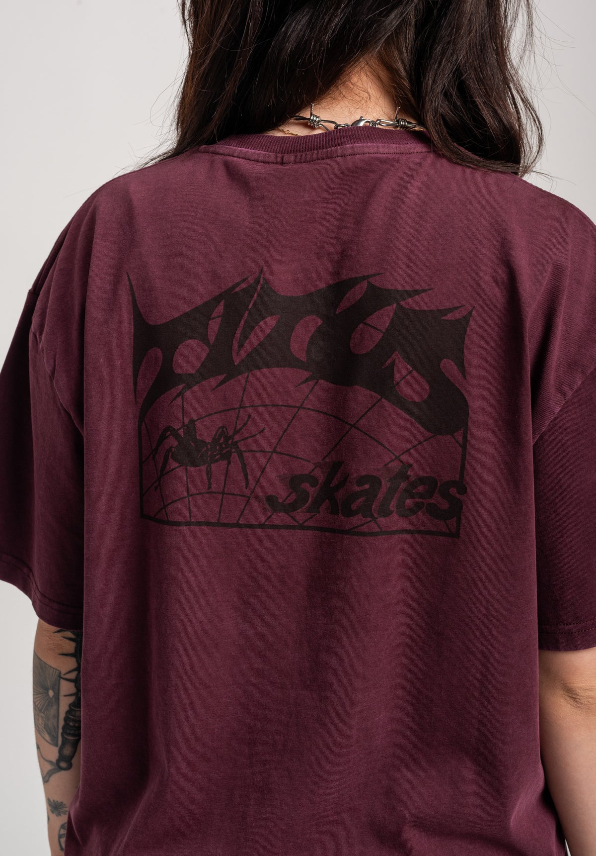 TITUS W Heritage Clean T-shirt darkberryfaded – Vista di dettaglio 1