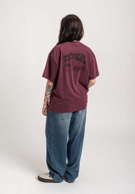 TITUS W Heritage Clean T-Shirt darkberryfaded – Top view