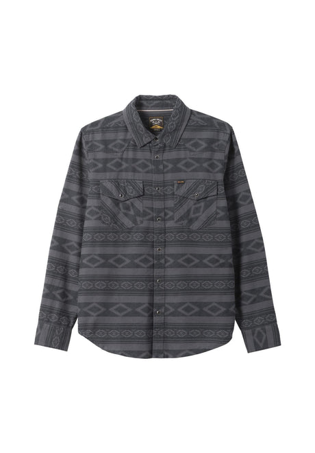 Dark Seas Austin Camicia a maniche lunghe indigo – Vista frontale