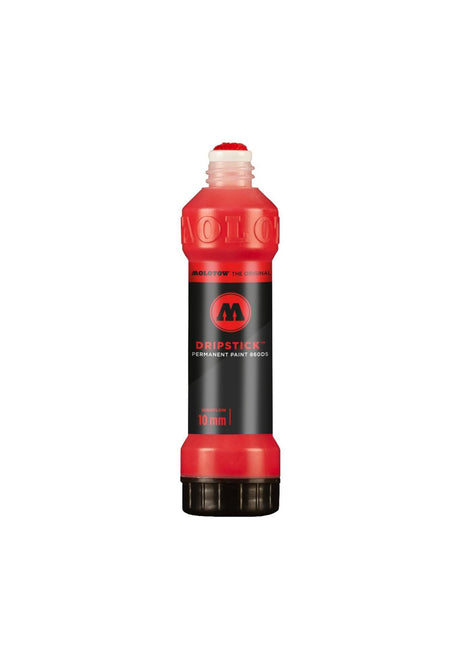 Molotow Dripstick Permanent Paint 860 DS Marker 10mm Lata de aerosol verkehrsrot – Vista frontal
