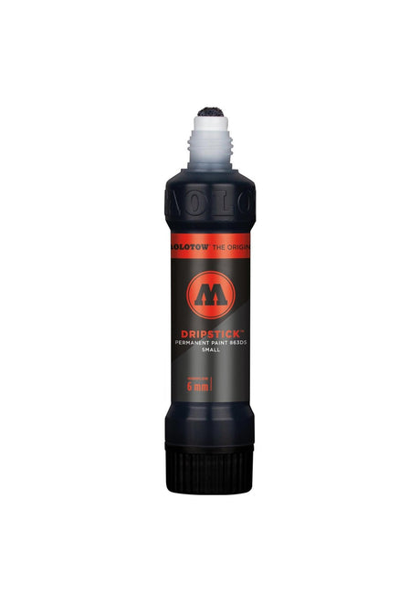 Molotow Dripstick Permanent Paint 863 DS Marker 6mm Lata de aerosol signalschwarz – Vista frontal