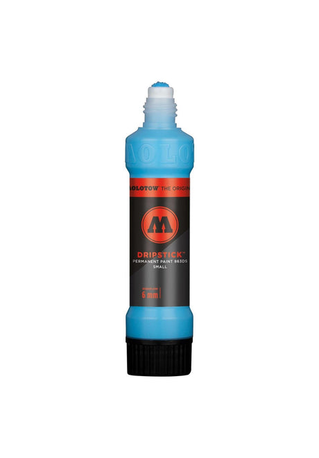 Molotow Dripstick Permanent Paint 863 DS Marker 6mm Lata de aerosol schaockblau-mittel – Vista frontal