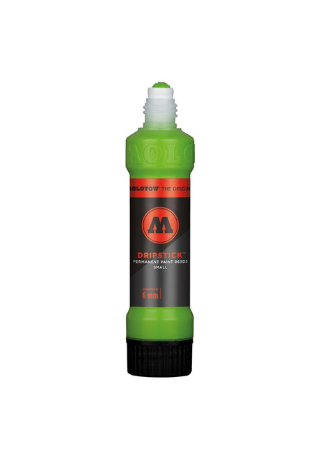 Molotow Dripstick Permanent Paint 863 DS Marker 6mm Lata de aerosol cremegruen – Vista frontal