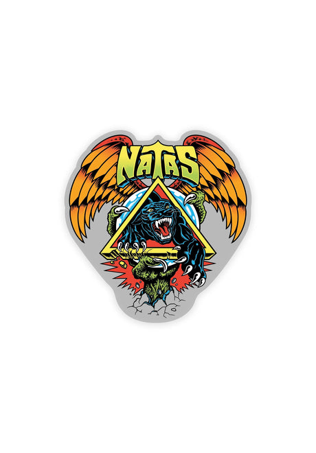 Santa-Cruz Natas SC Panther Clear Mylar 4,5" x 4,25" Sticker Divers multicolored – Vue de face