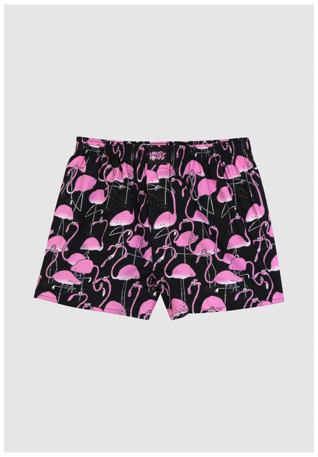 Lousy Livin Greater Flamingos Boxershorts black – Vooraanzicht