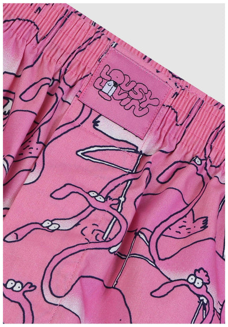 Lousy Livin Greater Flamingos Boxershorts pink – Achteraanzicht