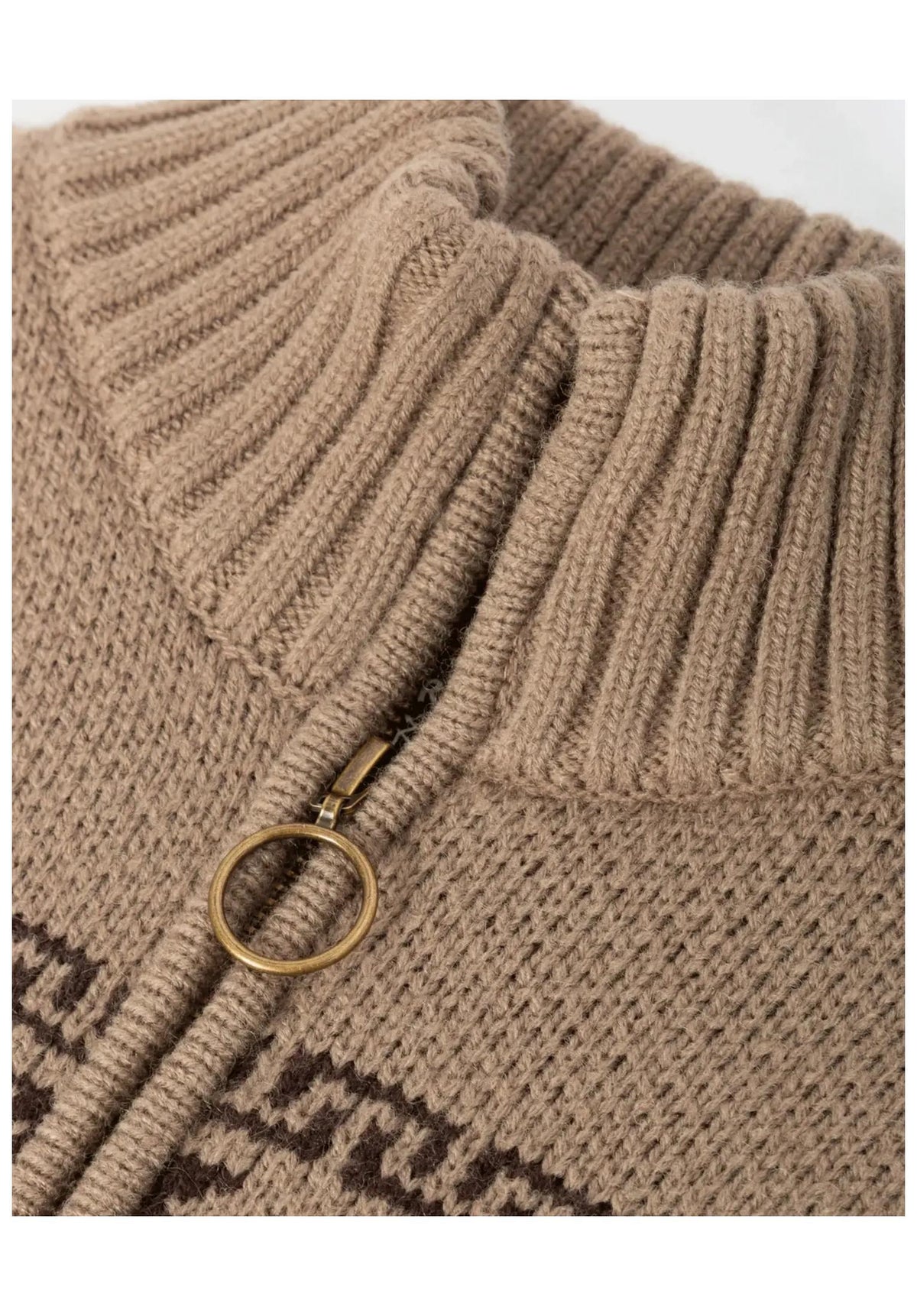 Dark Seas Old Timer Cardigan timberwolf – Set fra siden