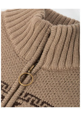 Dark Seas Old Timer Cardigan timberwolf – Set fra siden