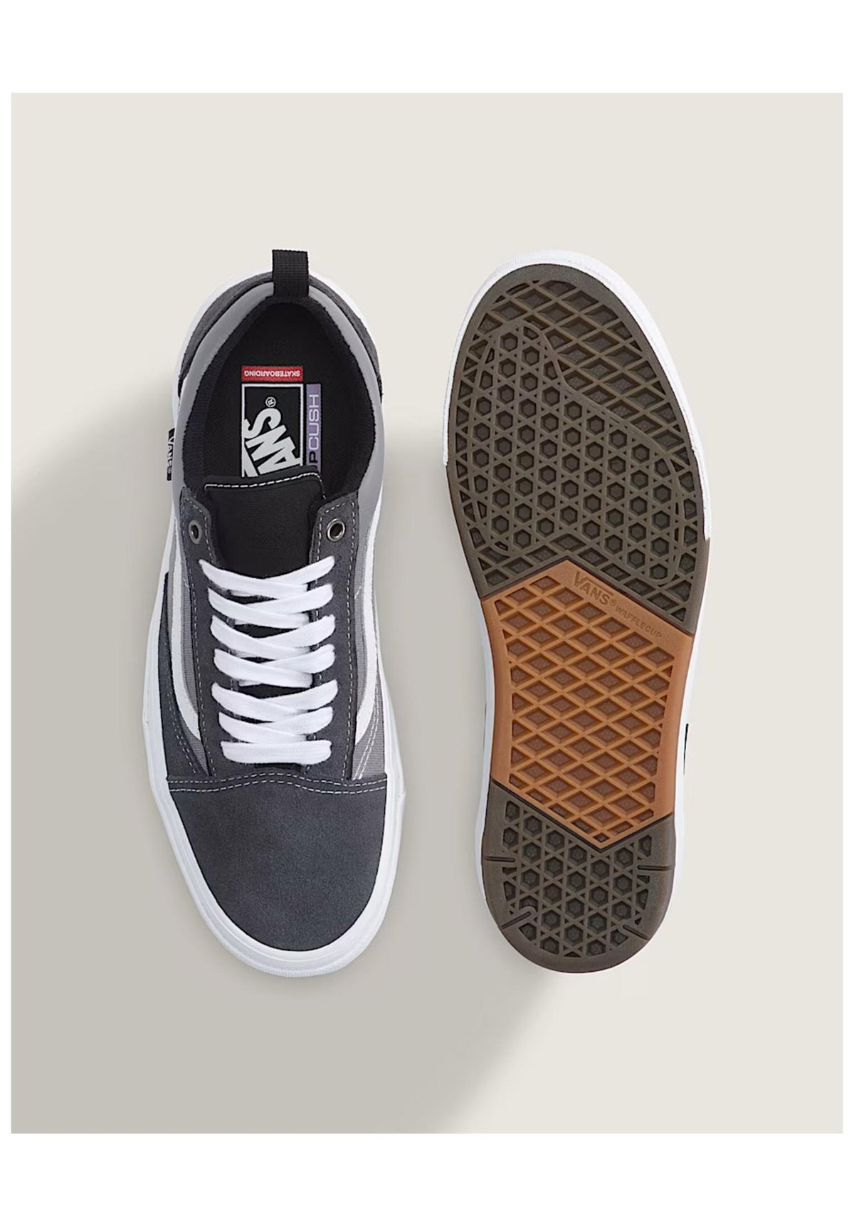 Vans Skate Old Skool Wafflecup Sko Mænd 2-tone-grey – Detaljevisning 1