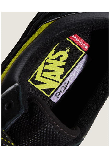 Vans Skate Old Skool Wafflecup Schoen heren reflectiveblack-lime – Bovenaanzicht