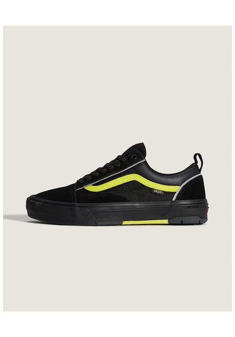Vans Skate Old Skool Wafflecup Schoen heren reflectiveblack-lime – Vooraanzicht