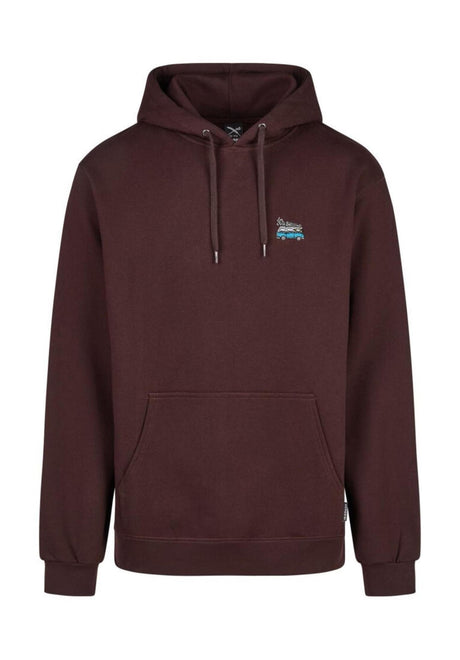 iriedaily Smokin Van Felpa con cappuccio aubergine – Vista frontale
