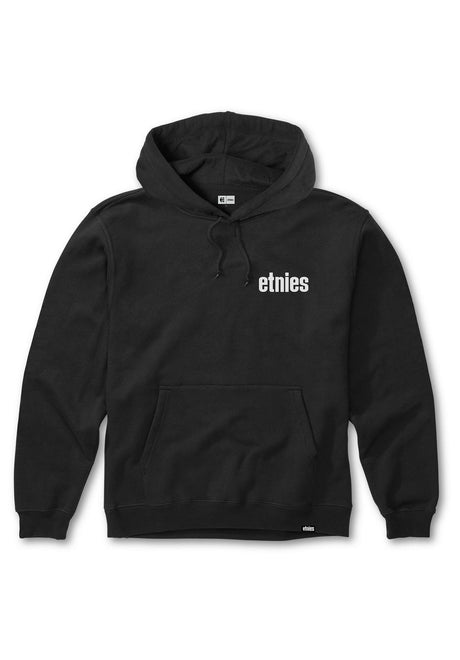 Wordmark Hoodie black-white Vorderansicht