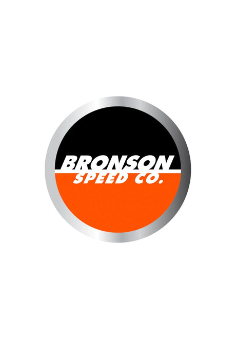 Bronson Speed Co. Spot Logo Silver Foil 4" x 4" Sticker Articoli vari black-orange – Vista frontale