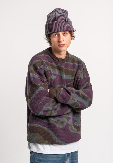 TITUS Nalei Striksweater darkberry-ao – Visning 1