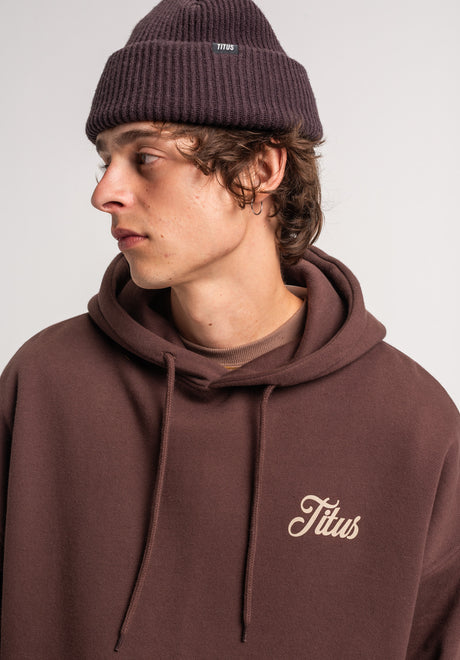 TITUS Nika Hoodie darkbrown – Detail view 2