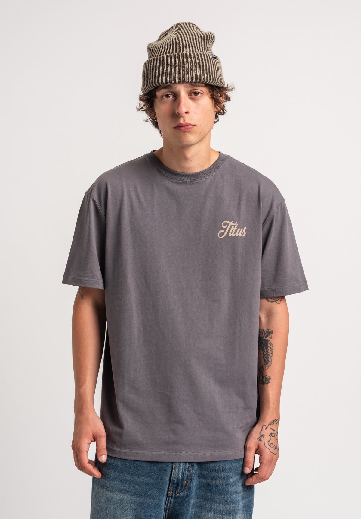 TITUS Nika T-Shirt greyblue – Back view