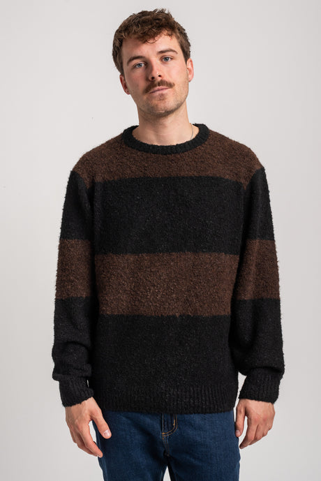 Rules Mavik Striksweater darkcoffee-black – Set forfra