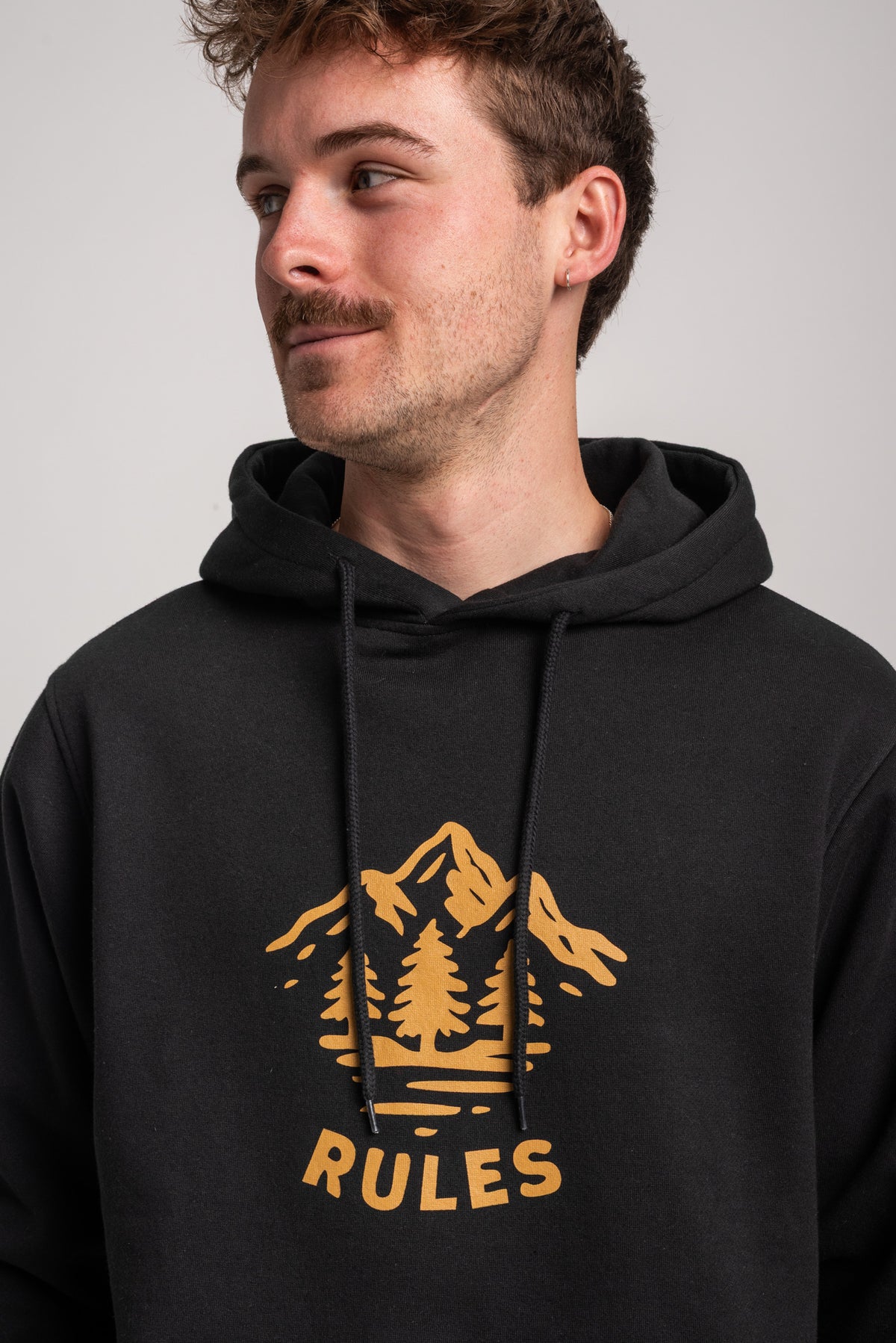 Rules Pine Trees Hoodie black – Detail view 1