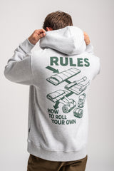 Rules Camping Bag Hoodie lightheathergrey – Back view