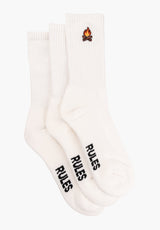 Rules Bonfire Calcetín offwhite – Vista frontal