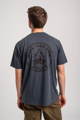 Rules Campfire T-shirt fogbluemottled – Vue de dos