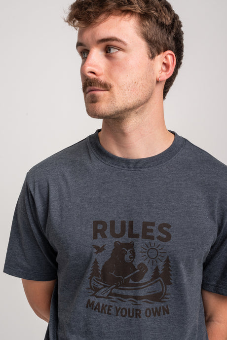 Rules Float Mode Camiseta fogbluemottled – Vista trasera